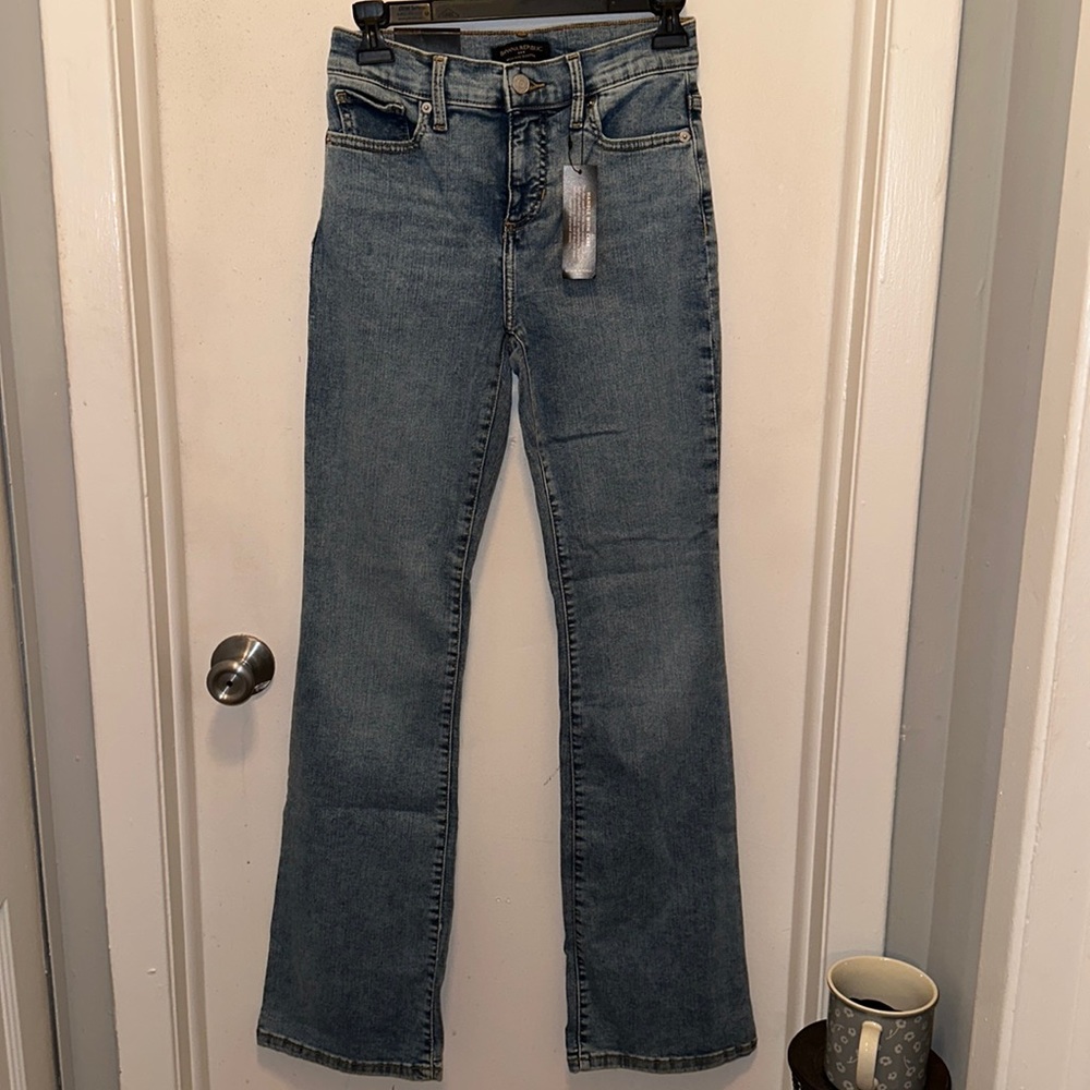Banana republic vintage stretch boot cut jeans size 24/00 high rise NWT 5 pocket